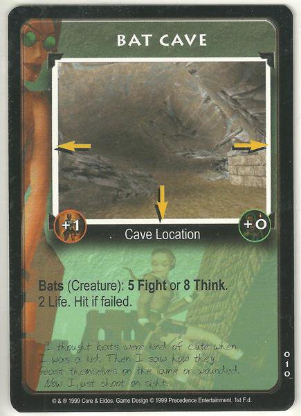 Tomb Raider CCG Bat Cave 010 Starter Game Card Unplayed