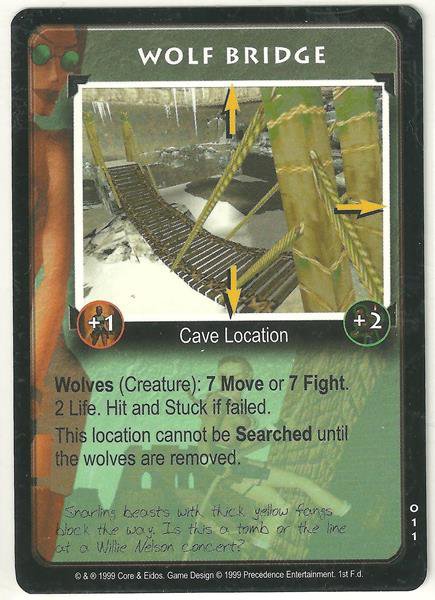 Tomb Raider CCG Wolf Bridge 011 Starter Game Card Unplayed