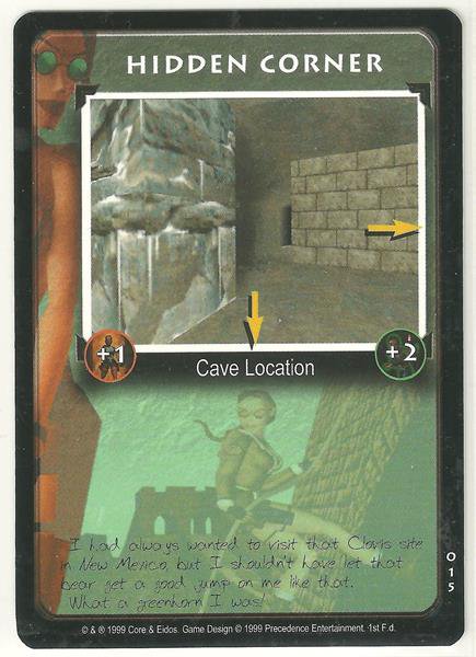 Tomb Raider CCG Hidden Corner 015 Starter Game Card Unplayed