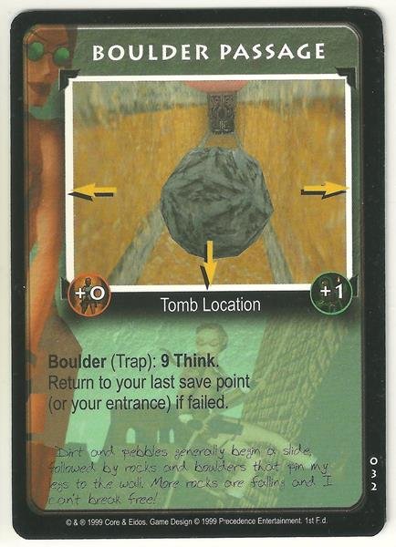 Tomb Raider CCG Boulder Passage 032 Starter Game Card Unplayed