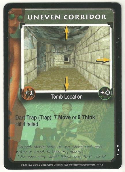 Tomb Raider CCG Uneven Corridor 036 Starter Game Card Unplayed