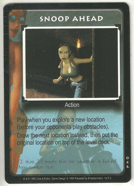 Tomb Raider CCG Snoop Ahead 046 Starter Game Card Unplayed