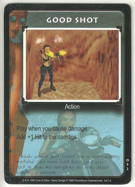 Tomb Raider CCG Good Shot 052 Common Starter Game Card Unplayed