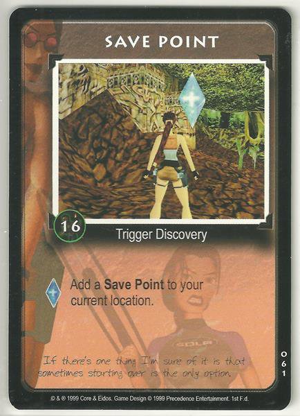 Tomb Raider CCG Save Point 061 Common Starter Game Card Unplayed