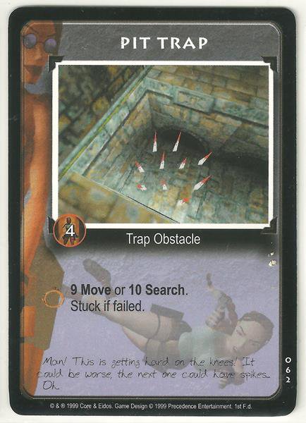 Tomb Raider CCG Pit Trap 062 Common Starter Game Card Unplayed