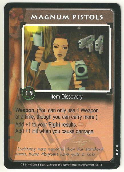 Tomb Raider CCG Magnum Pistols 068 Common Starter Game Card Unplayed