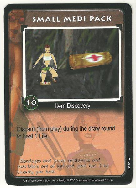 Tomb Raider CCG Small Medi Pack 069 Common Starter Game Card Unplayed