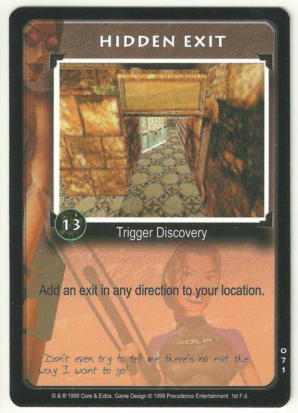 Tomb Raider CCG Hidden Exit 071 Common Starter Game Card Unplayed