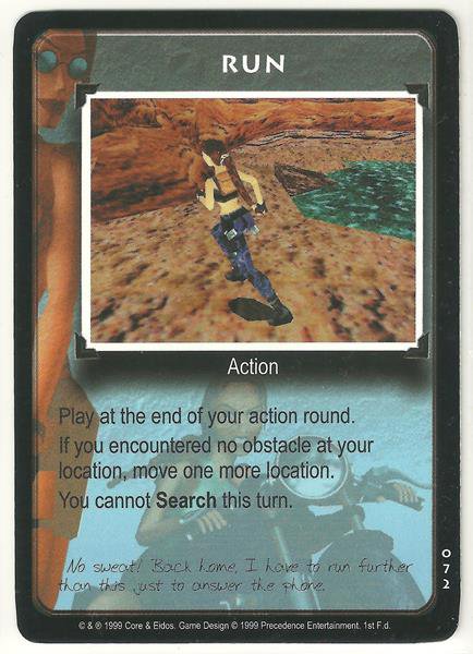 Tomb Raider CCG Run 072 Common Starter Game Card Unplayed