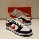 Brand New Nike Dunk Low Black/University Red-White