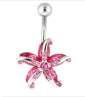 Passion Pink STARFISH Belly Ring