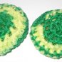Green Bay Packers green and yellow crochet scrubbies pot scrubbers
