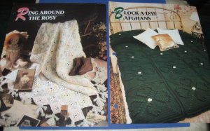 Block a day and Ring around the Rosy afghan Annies Attic Crochet pattern