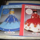 2 Fibre Craft Queen of Silver and Queen of Jewels for dolls 15 inches Crochet Booklets