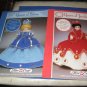 2 Fibre Craft Queen of Silver and Queen of Jewels for dolls 15 inches Crochet Booklets