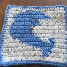 Crochet Dolphin dish cloth 100% cotton