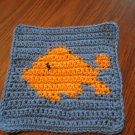 Crochet goldfish dish cloth 100% cotton
