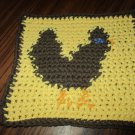 Crochet chicken dish cloth 100% cotton