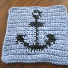 Crochet Anchor dish cloth 100% cotton