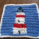 Crochet Lighthouse dish cloth 100% cotton