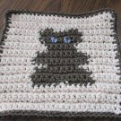 Crochet teddy bear dish cloth 100% cotton