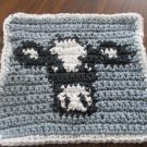Crochet Holstein Cow dish cloth 100% cotton