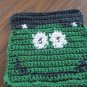 Crochet Halloween Monster dish cloth 100% cotton green