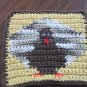 Crochet Thanksgiving turkey dish cloth 100% cotton yellow background