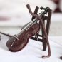 Miniature Model Mini Violins Ornament with Stand for Dollhouse