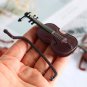Miniature Model Mini Violins Ornament with Stand for Dollhouse