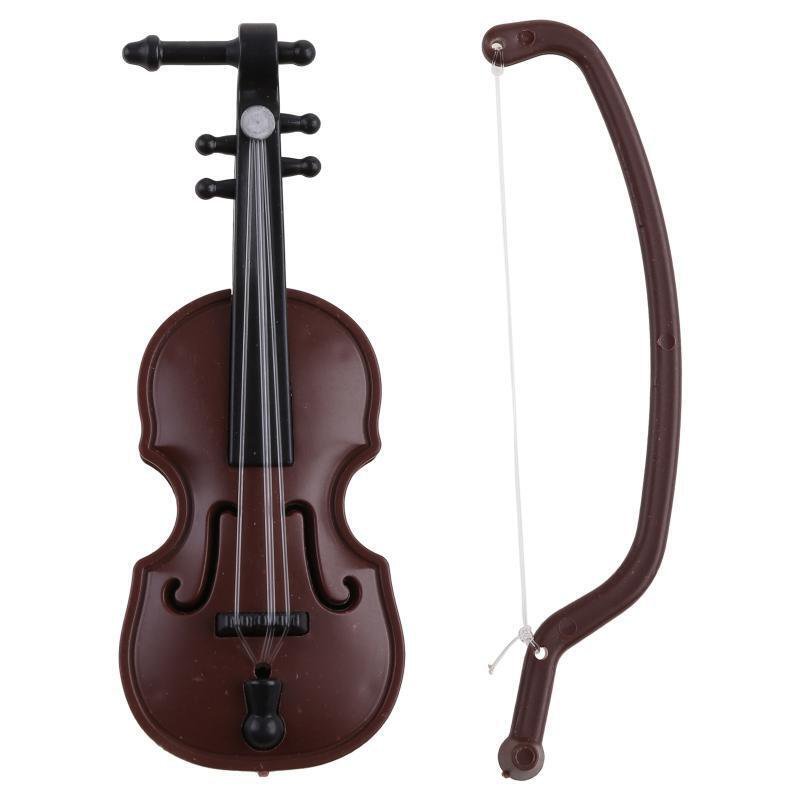 Miniature Model Mini Violins Ornament with Stand for Dollhouse