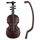 Miniature Model Mini Violins Ornament with Stand for Dollhouse