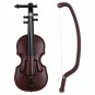 Miniature Model Mini Violins Ornament with Stand for Dollhouse