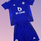Kids Leicester City Home Youth Kit 2024-2025 Jersey Shirt Soccer Football 24-25
