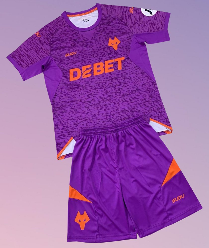 Kids Wolverhampton 3rd Third Youth Kit 2024-2025 Jersey Shirt Soccer Football 24-25
