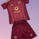 Kids AS Roma Home Youth Kit 2024-2025 Jersey Shirt Soccer Football 24-25