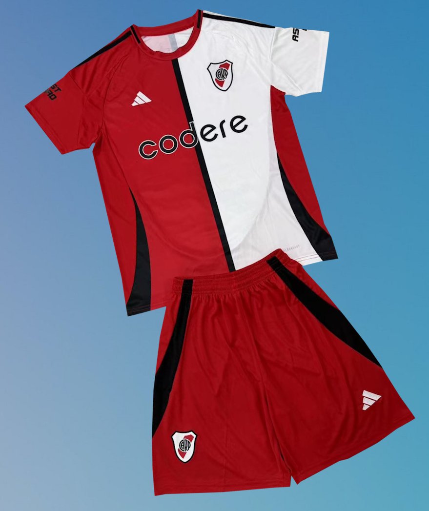 Kids River Plate 3rd Third Youth Kit 2025-2026 Jersey Shirt Soccer Football 25-26