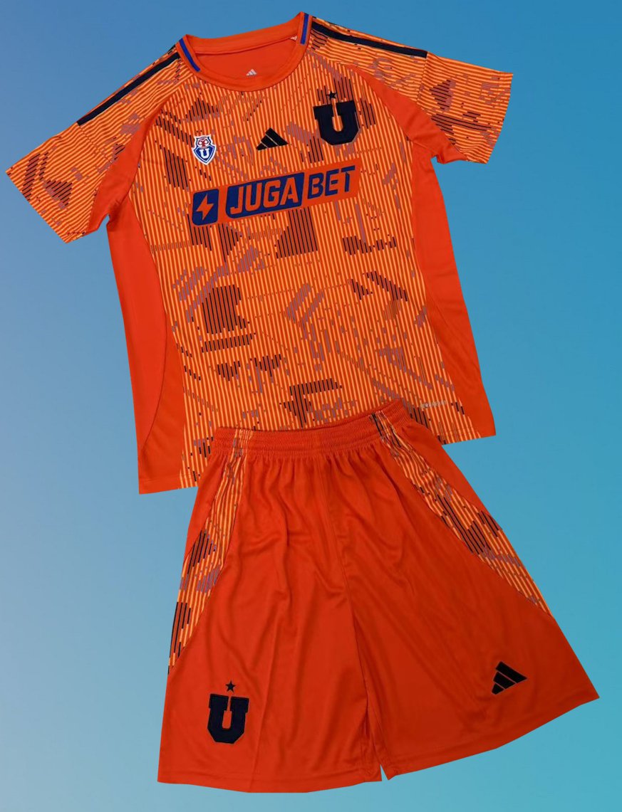 Kids Universidad de Chile Away Youth Kit 2025-2026 Jersey Shirt Soccer Football 25-26