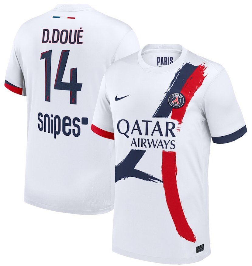 Men D.DOU&Atilde;� #14 Paris Saint Germain Away Jersey 2025-2026 Shirt Soccer Football 25-26