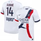 Men D.DOUÉ #14 Paris Saint Germain Away Jersey 2025-2026 Shirt Soccer Football 25-26