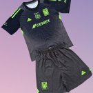 Kids Tigres UANL Goalkeeper Black Youth Kit 2025-2026 Jersey Shirt Soccer Football 25-26