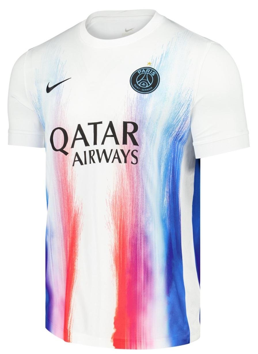 Men Paris Saint Germain White Champs Pre-Match Jersey 2025-2026 Shirt Soccer Football 25-26
