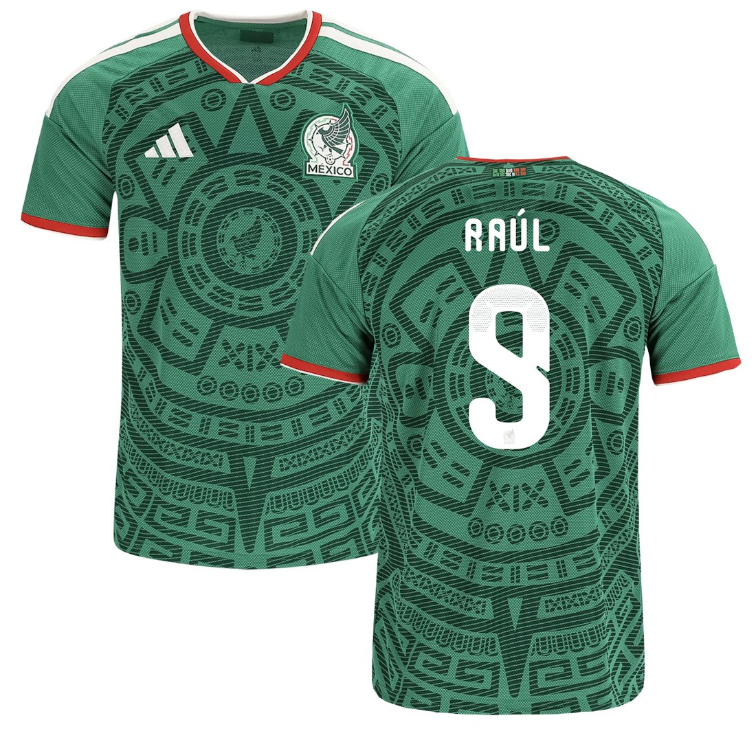 Men RA&Atilde;�L #9 Mexico Home World Cup Jersey 2026-2027 Shirt Soccer Football 26-27