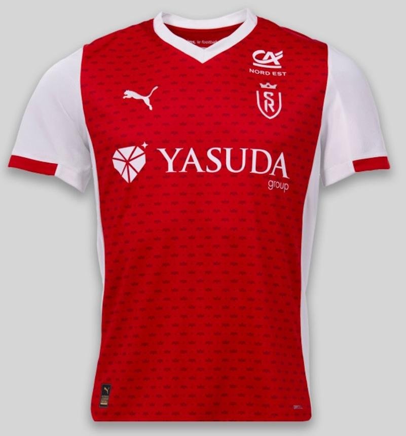 Men Stade de Reims Home Jersey 2025-2026 Shirt Soccer Football 25-26
