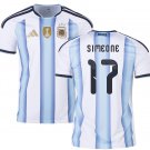 Men SIMEONE #17 Argentina Home World Cup Jersey 2026-2027 Shirt Soccer Football 26-27