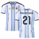 Men MASTANTUONO #21 Argentina Home World Cup Jersey 2026-2027 Shirt Soccer Football 26-27