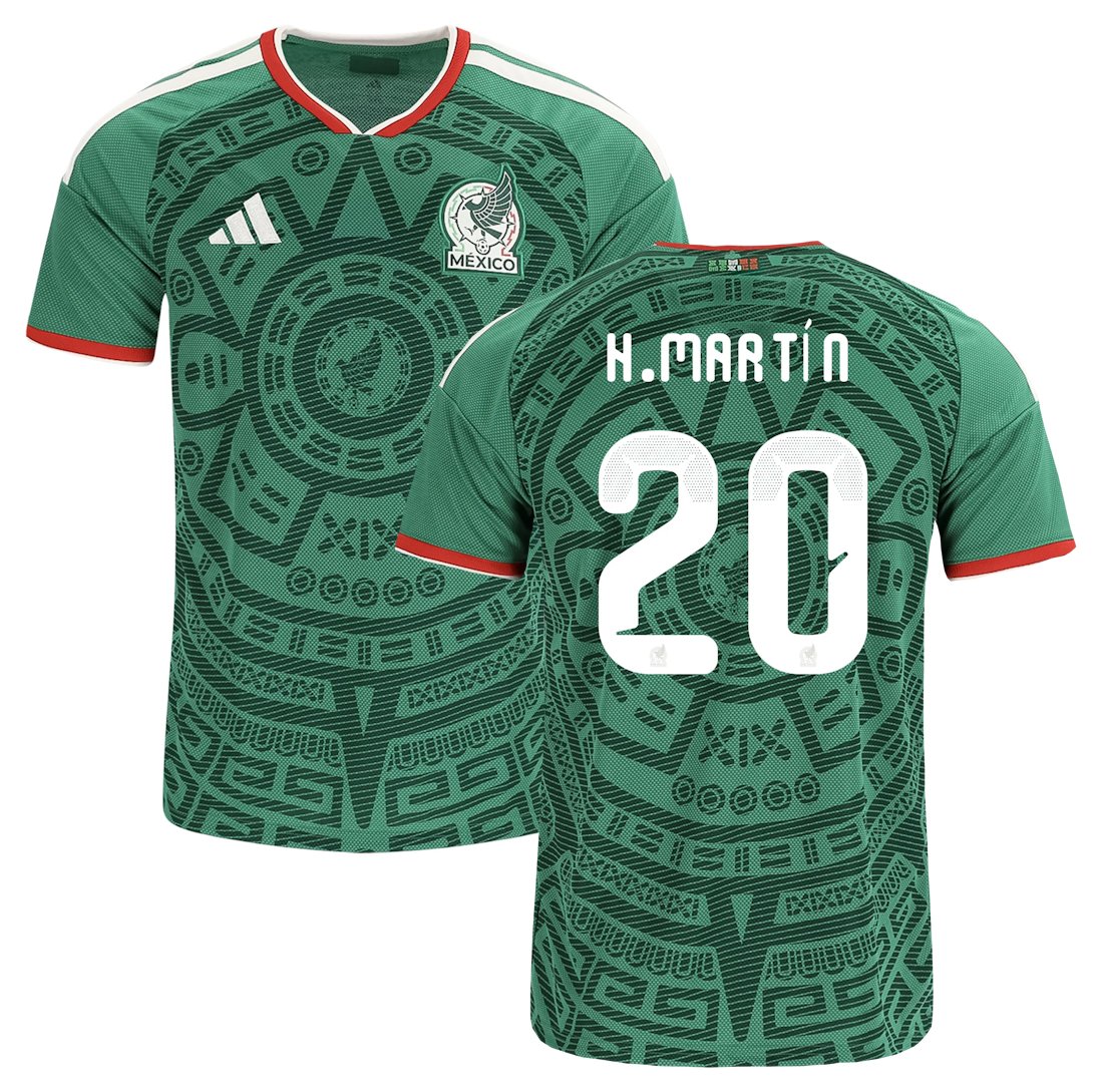 Men H.MART&Atilde;�N #20 Mexico Home World Cup Jersey 2026-2027 Shirt Soccer Football 26-27