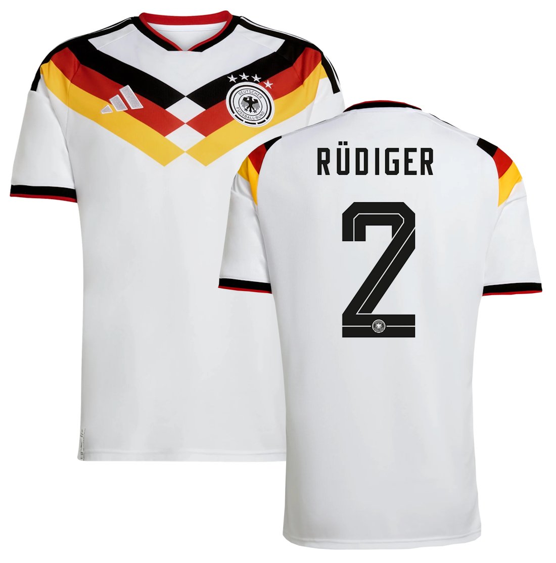 Men R&Atilde;�DIGER #2 Germany Home World Cup Jersey 2026-2027 Shirt Soccer Football 26-27
