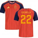 Men CUCURELLA #22 Spain Home World Cup Jersey 2026-2027 Shirt Soccer Football 26-27