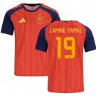 Men LAMINE YAMAL #19 Spain Home World Cup Jersey 2026-2027 Shirt Soccer Football 26-27